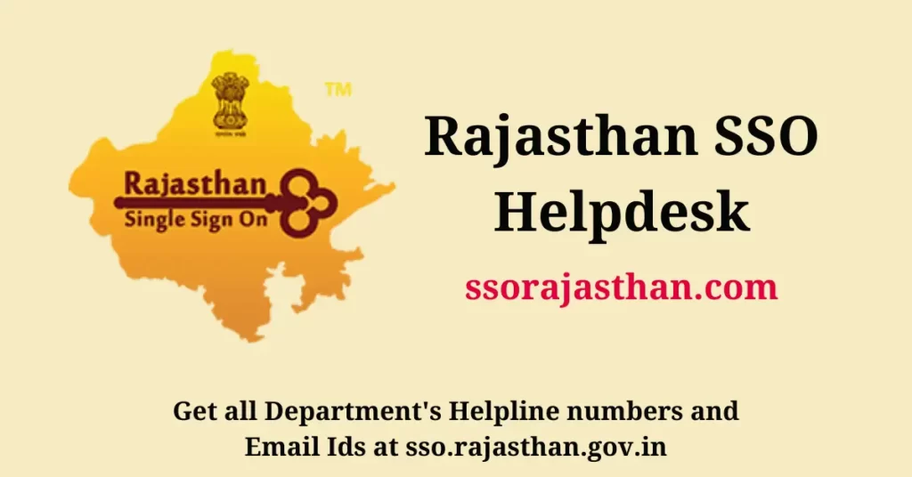 Rajasthan SSO Helpdesk