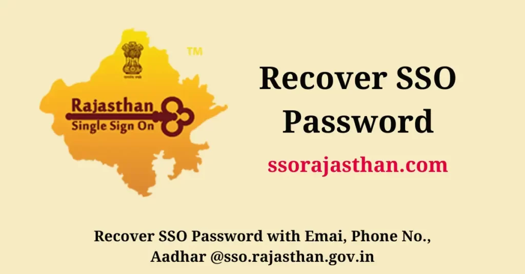 Recover Forgot SSO Password with SSO ID Email Phone number